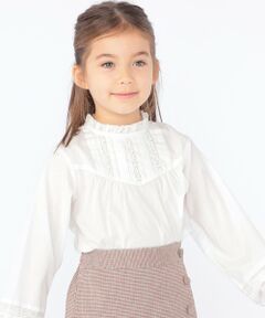 SHIPS / シップス シャツ・ブラウス | SHIPS KIDS:100〜130cm / レース ピンタック 長袖 ブラウス