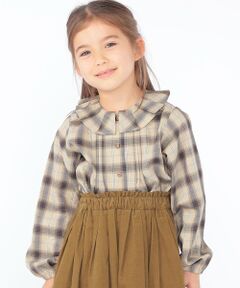 SHIPS / シップス シャツ・ブラウス | SHIPS KIDS:100〜130cm / プリーツ カラー 長袖 チェック ブラウス