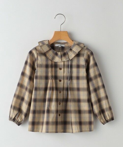 SHIPS / シップス シャツ・ブラウス | SHIPS KIDS:100〜130cm / プリーツ カラー 長袖 チェック ブラウス | 詳細10