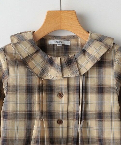 SHIPS / シップス シャツ・ブラウス | SHIPS KIDS:100〜130cm / プリーツ カラー 長袖 チェック ブラウス | 詳細12