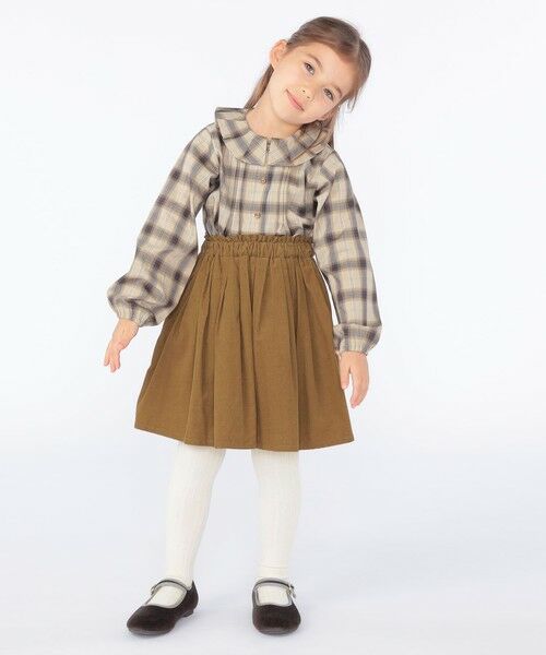 SHIPS / シップス シャツ・ブラウス | SHIPS KIDS:100〜130cm / プリーツ カラー 長袖 チェック ブラウス | 詳細5