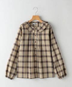 SHIPS / シップス シャツ・ブラウス | SHIPS KIDS:140〜150cm / プリーツ カラー 長袖 チェック ブラウス