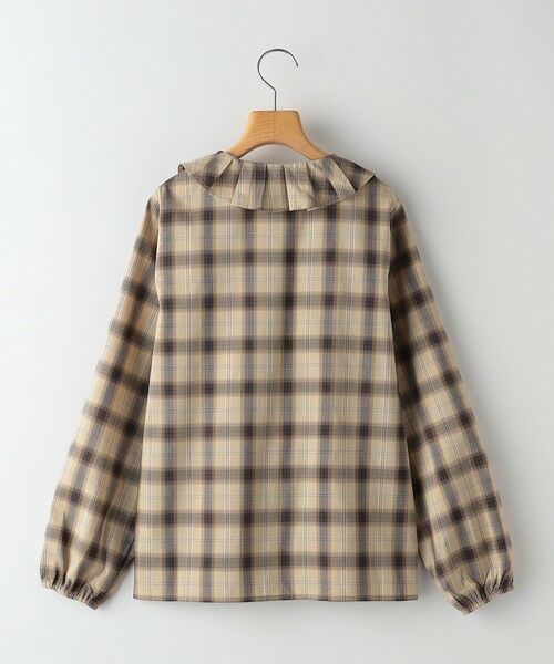 SHIPS / シップス シャツ・ブラウス | SHIPS KIDS:140〜150cm / プリーツ カラー 長袖 チェック ブラウス | 詳細1