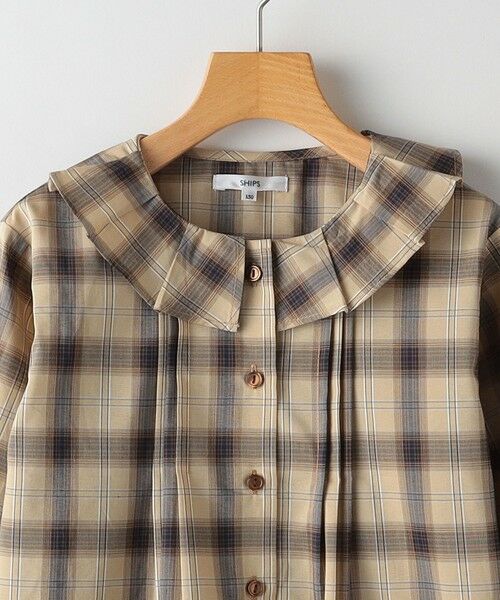 SHIPS / シップス シャツ・ブラウス | SHIPS KIDS:140〜150cm / プリーツ カラー 長袖 チェック ブラウス | 詳細2