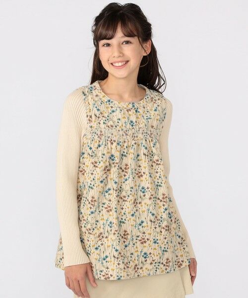 SHIPS / シップス シャツ・ブラウス | SHIPS KIDS:140〜150cm / コーデュロイ リブ レイヤード トップス(ベージュ系)