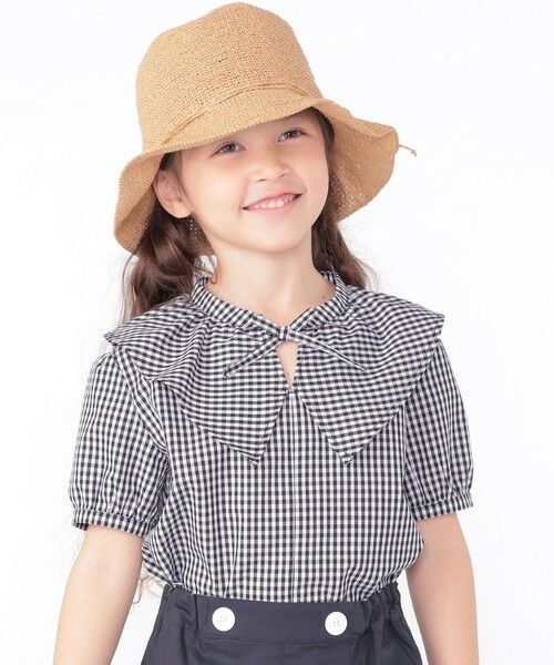 SHIPS / シップス シャツ・ブラウス | SHIPS KIDS:100〜130cm / ギンガムチェック 半袖 ブラウス | 詳細3
