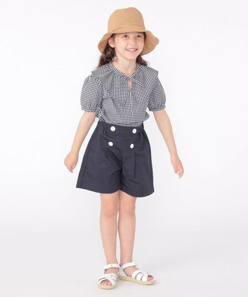 SHIPS / シップス シャツ・ブラウス | SHIPS KIDS:100〜130cm / ギンガムチェック 半袖 ブラウス | 詳細7