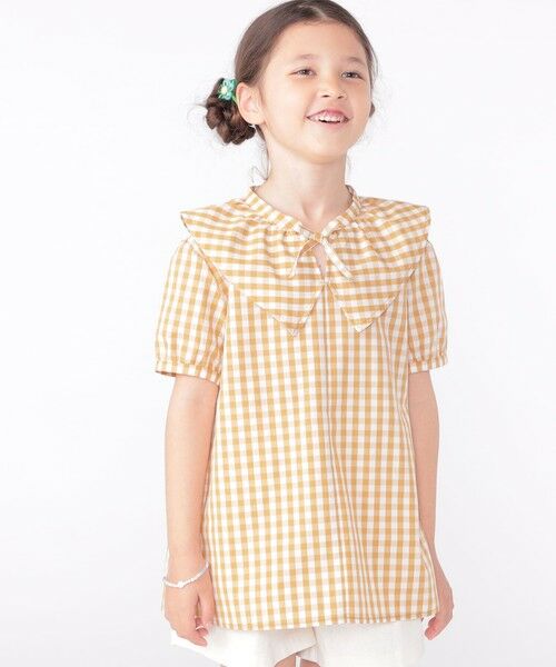 SHIPS / シップス シャツ・ブラウス | SHIPS KIDS:100〜130cm / ギンガムチェック 半袖 ブラウス | 詳細12