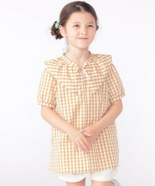 SHIPS / シップス シャツ・ブラウス | SHIPS KIDS:100〜130cm / ギンガムチェック 半袖 ブラウス | 詳細14