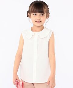 SHIPS / シップス シャツ・ブラウス | SHIPS KIDS:100〜130cm / フリルカラー ノースリーブ ブラウス