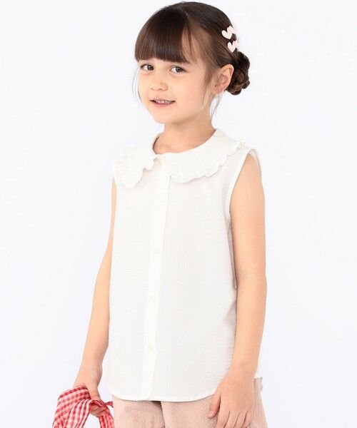 SHIPS / シップス シャツ・ブラウス | SHIPS KIDS:100〜130cm / フリルカラー ノースリーブ ブラウス | 詳細2