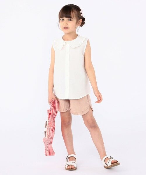 SHIPS / シップス シャツ・ブラウス | SHIPS KIDS:100〜130cm / フリルカラー ノースリーブ ブラウス | 詳細9