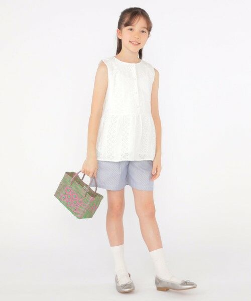 SHIPS / シップス シャツ・ブラウス | SHIPS KIDS:140〜150cm / レース ペプラム ノースリーブ ブラウス | 詳細4
