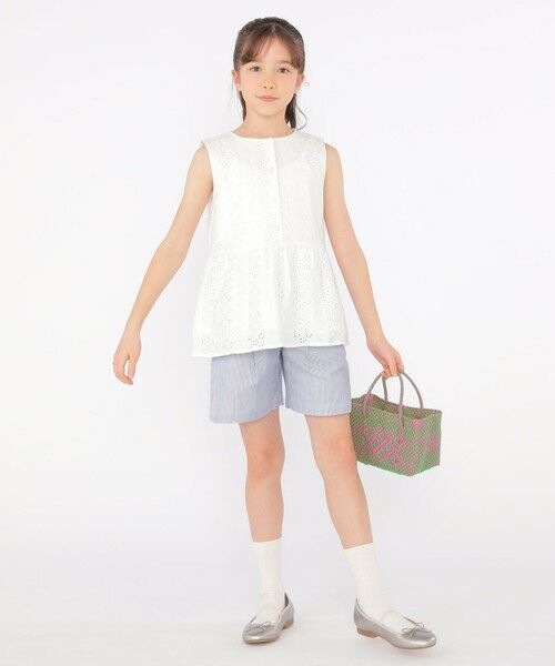 SHIPS / シップス シャツ・ブラウス | SHIPS KIDS:140〜150cm / レース ペプラム ノースリーブ ブラウス | 詳細5