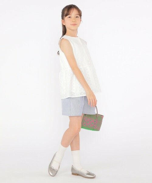 SHIPS / シップス シャツ・ブラウス | SHIPS KIDS:140〜150cm / レース ペプラム ノースリーブ ブラウス | 詳細6