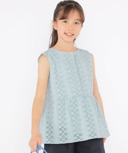 SHIPS / シップス シャツ・ブラウス | SHIPS KIDS:140〜150cm / レース ペプラム ノースリーブ ブラウス | 詳細17