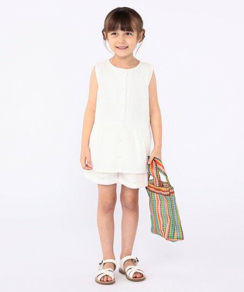 SHIPS / シップス シャツ・ブラウス | SHIPS KIDS:100〜130cm / レース ペプラム ノースリーブ ブラウス | 詳細7