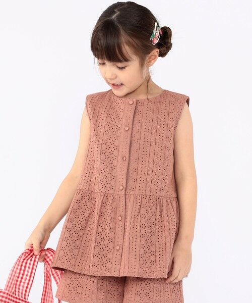 SHIPS / シップス シャツ・ブラウス | SHIPS KIDS:100〜130cm / レース ペプラム ノースリーブ ブラウス | 詳細19