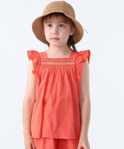 SHIPS / シップス シャツ・ブラウス | SHIPS KIDS:100〜130cm / スモッキング フリル ブラウス | 詳細1