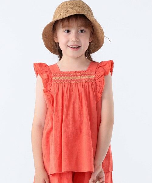 SHIPS / シップス シャツ・ブラウス | SHIPS KIDS:100〜130cm / スモッキング フリル ブラウス | 詳細2