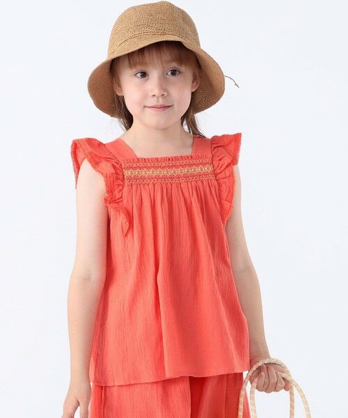 SHIPS / シップス シャツ・ブラウス | SHIPS KIDS:100〜130cm / スモッキング フリル ブラウス | 詳細4