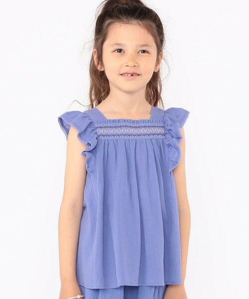 SHIPS / シップス シャツ・ブラウス | SHIPS KIDS:100〜130cm / スモッキング フリル ブラウス | 詳細15