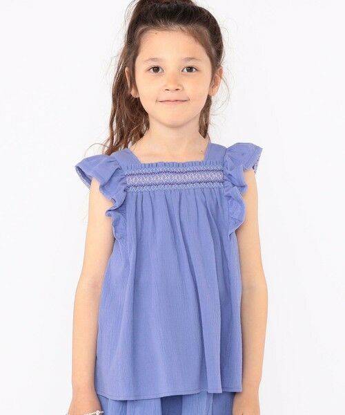 SHIPS / シップス シャツ・ブラウス | SHIPS KIDS:100〜130cm / スモッキング フリル ブラウス | 詳細16
