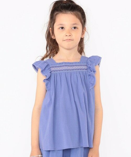SHIPS / シップス シャツ・ブラウス | SHIPS KIDS:100〜130cm / スモッキング フリル ブラウス | 詳細17
