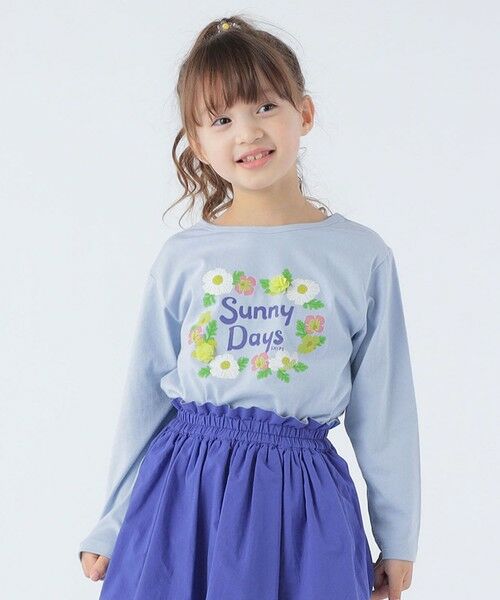 SHIPS / シップス Tシャツ | SHIPS KIDS:100〜130cm / サニーデイズ プリント 長袖 TEE(ライトブルー)