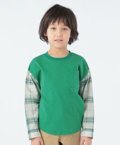 SHIPS / シップス Tシャツ | SHIPS KIDS:100〜130cm / チェックシャツ コンビ カットソー
