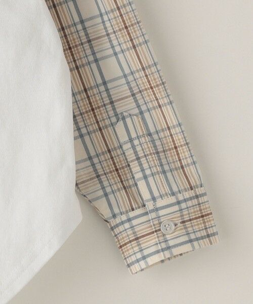 SHIPS / シップス Tシャツ | SHIPS KIDS:100〜130cm / チェックシャツ コンビ カットソー | 詳細6