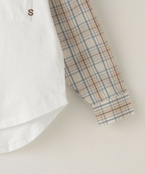 SHIPS / シップス Tシャツ | SHIPS KIDS:100〜130cm / チェックシャツ コンビ カットソー | 詳細5