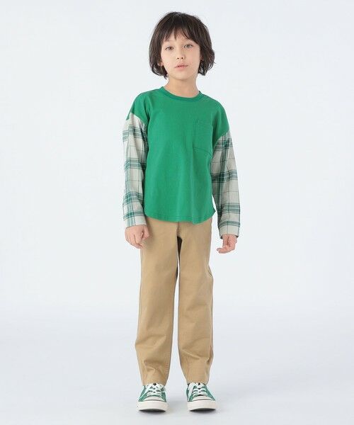 SHIPS / シップス Tシャツ | SHIPS KIDS:100〜130cm / チェックシャツ コンビ カットソー | 詳細10