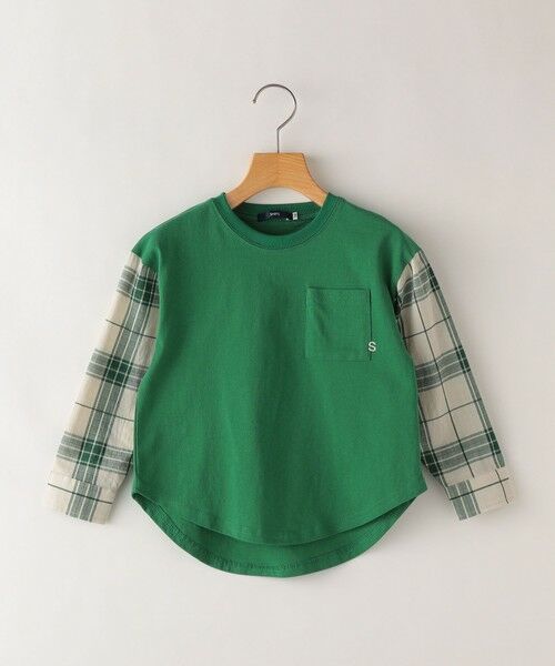 SHIPS / シップス Tシャツ | SHIPS KIDS:100〜130cm / チェックシャツ コンビ カットソー | 詳細13
