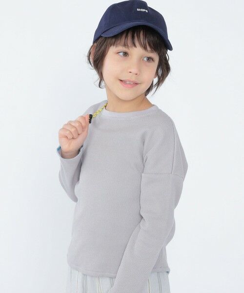 SHIPS / シップス Tシャツ | 【SHIPS KIDS別注】THYARD:100〜140cm / ソフト ワッフル 長袖 カットソー | 詳細1