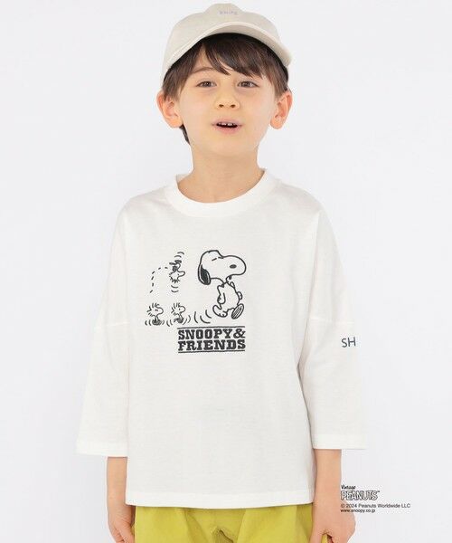 SHIPS / シップス Tシャツ | SHIPS KIDS:100〜130cm / スヌーピー 7分袖 TEE | 詳細1