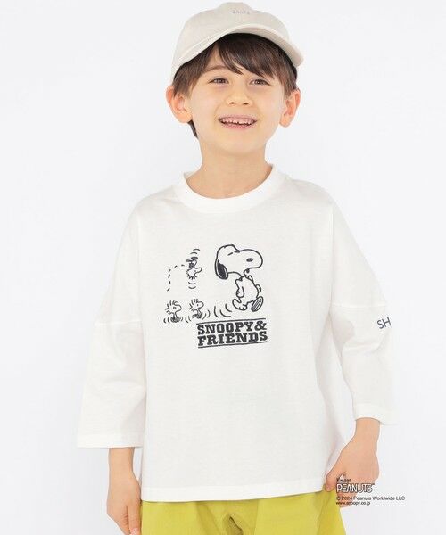 SHIPS / シップス Tシャツ | SHIPS KIDS:100〜130cm / スヌーピー 7分袖 TEE | 詳細4