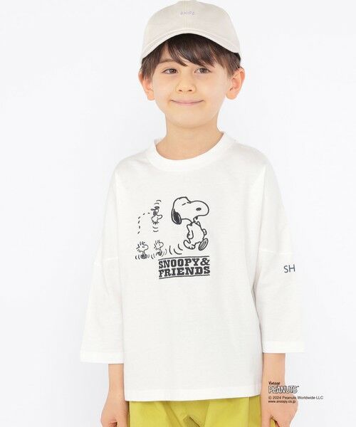 SHIPS / シップス Tシャツ | SHIPS KIDS:100〜130cm / スヌーピー 7分袖 TEE(ホワイト系)
