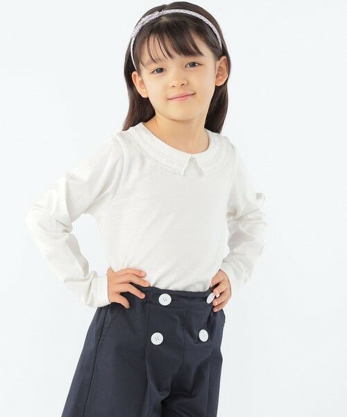 SHIPS / シップス Tシャツ | SHIPS KIDS:100〜130cm / レース カラー 長袖 TEE | 詳細3