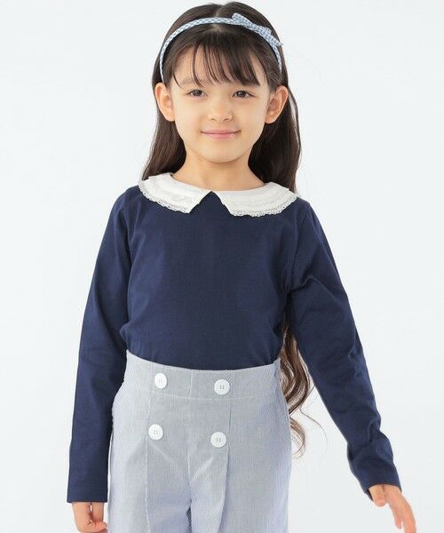 SHIPS / シップス Tシャツ | SHIPS KIDS:100〜130cm / レース カラー 長袖 TEE | 詳細12