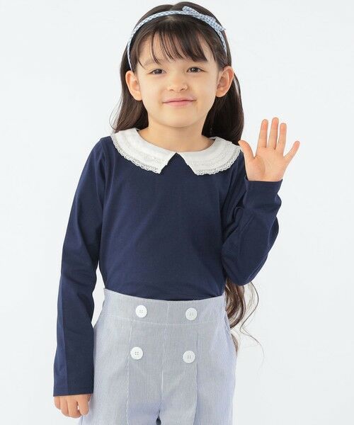 SHIPS / シップス Tシャツ | SHIPS KIDS:100〜130cm / レース カラー 長袖 TEE | 詳細13