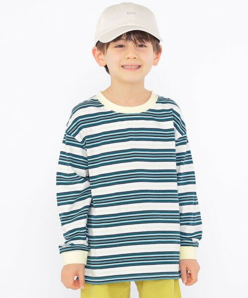 SHIPS / シップス Tシャツ | SHIPS KIDS:100〜130cm / マルチ ボーダー 長袖 TEE | 詳細1