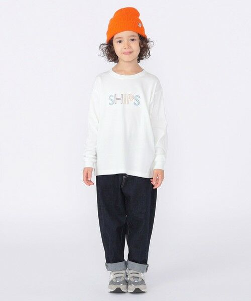 SHIPS / シップス Tシャツ | SHIPS KIDS:100〜130cm/刺繍 ロゴ ロングスリーブ Tシャツ | 詳細10