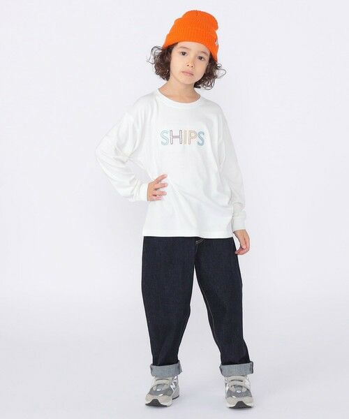 SHIPS / シップス Tシャツ | SHIPS KIDS:100〜130cm/刺繍 ロゴ ロングスリーブ Tシャツ | 詳細11