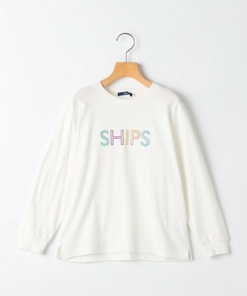 SHIPS / シップス Tシャツ | SHIPS KIDS:100〜130cm/刺繍 ロゴ ロングスリーブ Tシャツ | 詳細13
