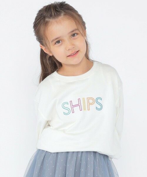 SHIPS / シップス Tシャツ | SHIPS KIDS:100〜130cm/刺繍 ロゴ ロングスリーブ Tシャツ | 詳細3