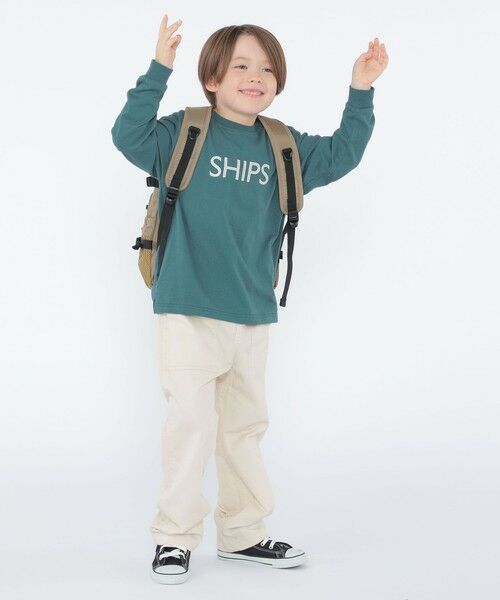 SHIPS / シップス Tシャツ | SHIPS KIDS:100〜130cm/刺繍 ロゴ ロングスリーブ Tシャツ | 詳細27