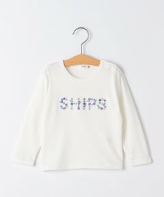 SHIPS / シップス Tシャツ | SHIPS KIDS:80〜90cm / フラワー 刺繍 ロゴ 長袖 Tシャツ