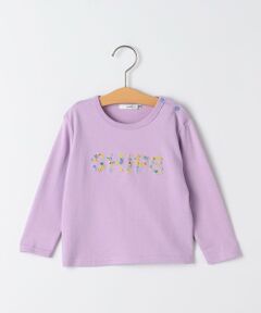 SHIPS / シップス Tシャツ | SHIPS KIDS:80〜90cm / フラワー 刺繍 ロゴ 長袖 Tシャツ