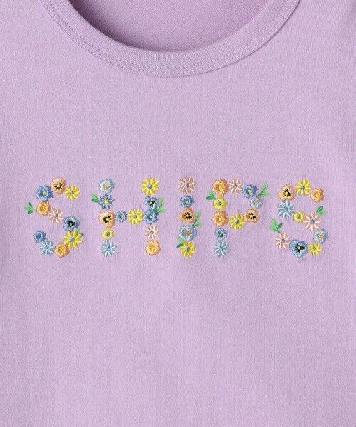 SHIPS / シップス Tシャツ | SHIPS KIDS:80〜90cm / フラワー 刺繍 ロゴ 長袖 Tシャツ | 詳細7